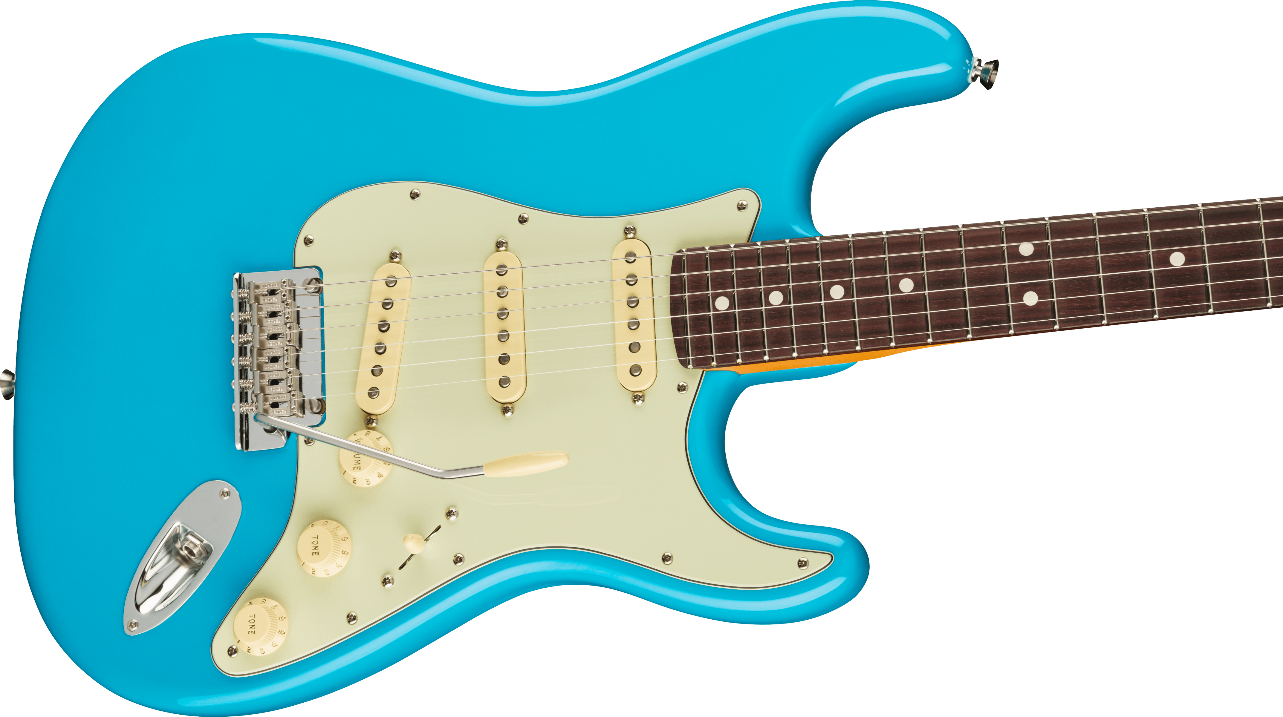 Image of Fender American Professional II Stratocaster Miami Blue Rosewood Fingerboard with Hardshell Case