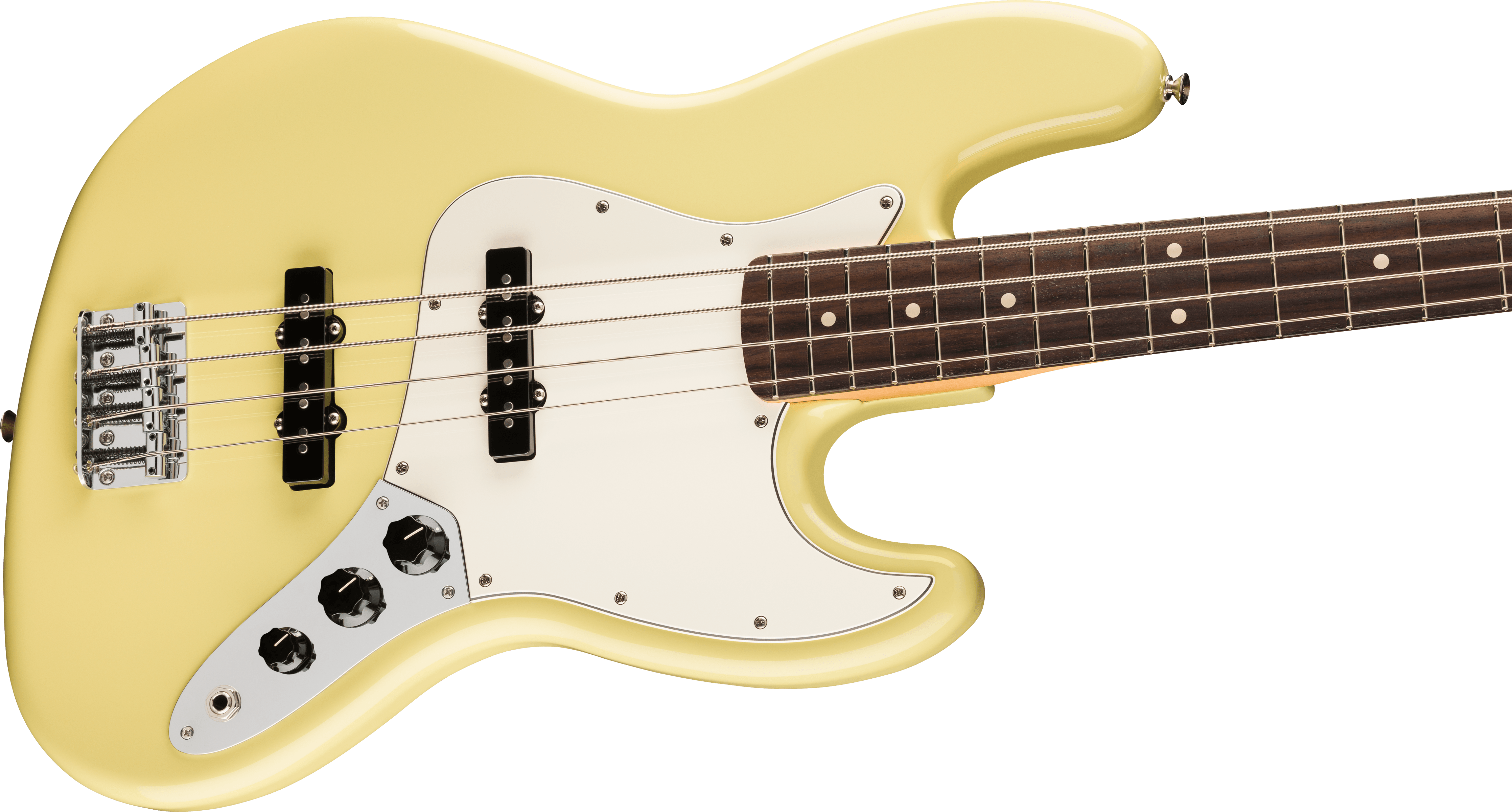 Image of Fender Player II Jazz Bass - Hialeah Yellow Electric Bass Guitar