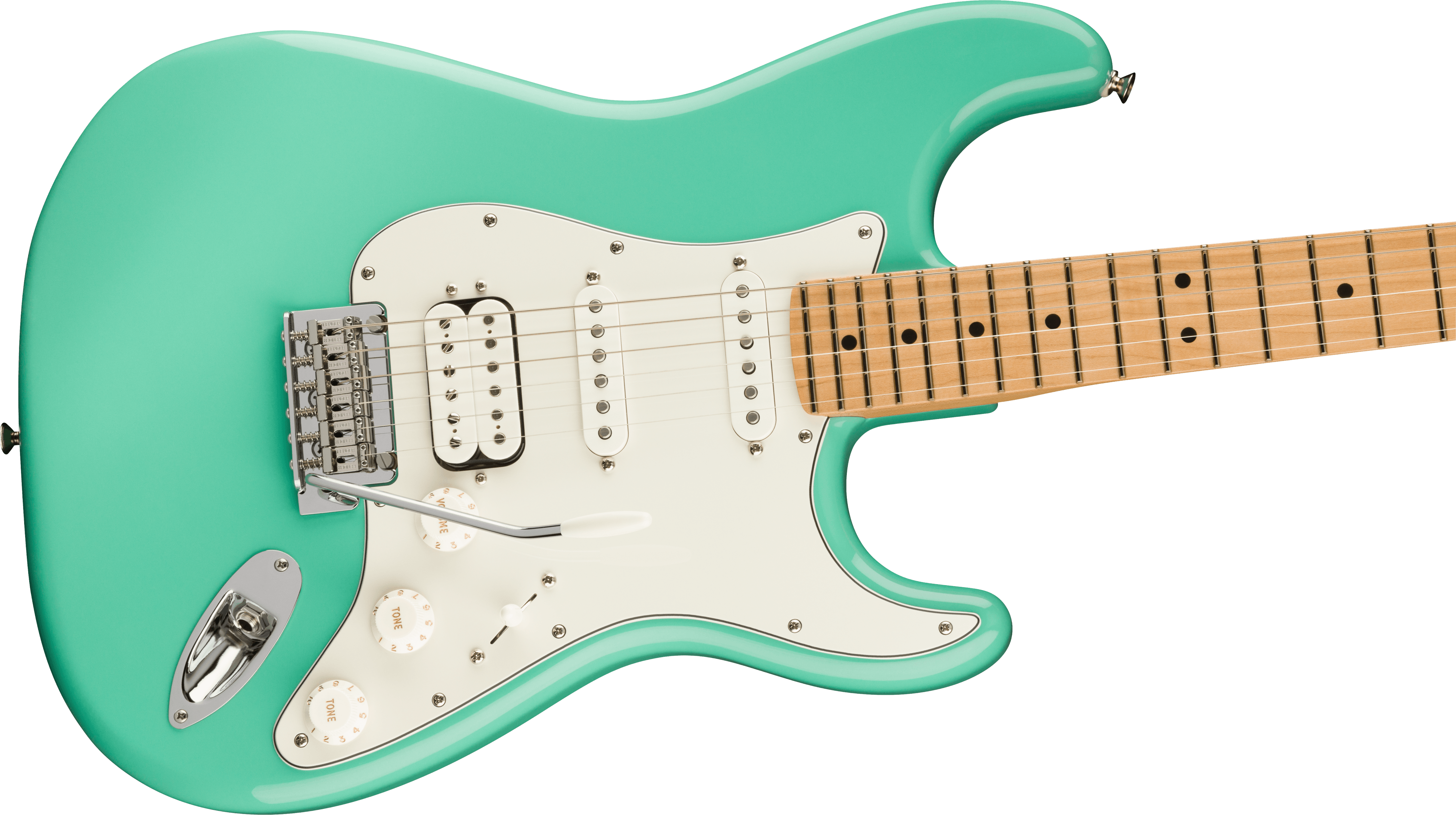 Image of FENDER PLAYER STRAT HSS Maple Neck Seafoam Green