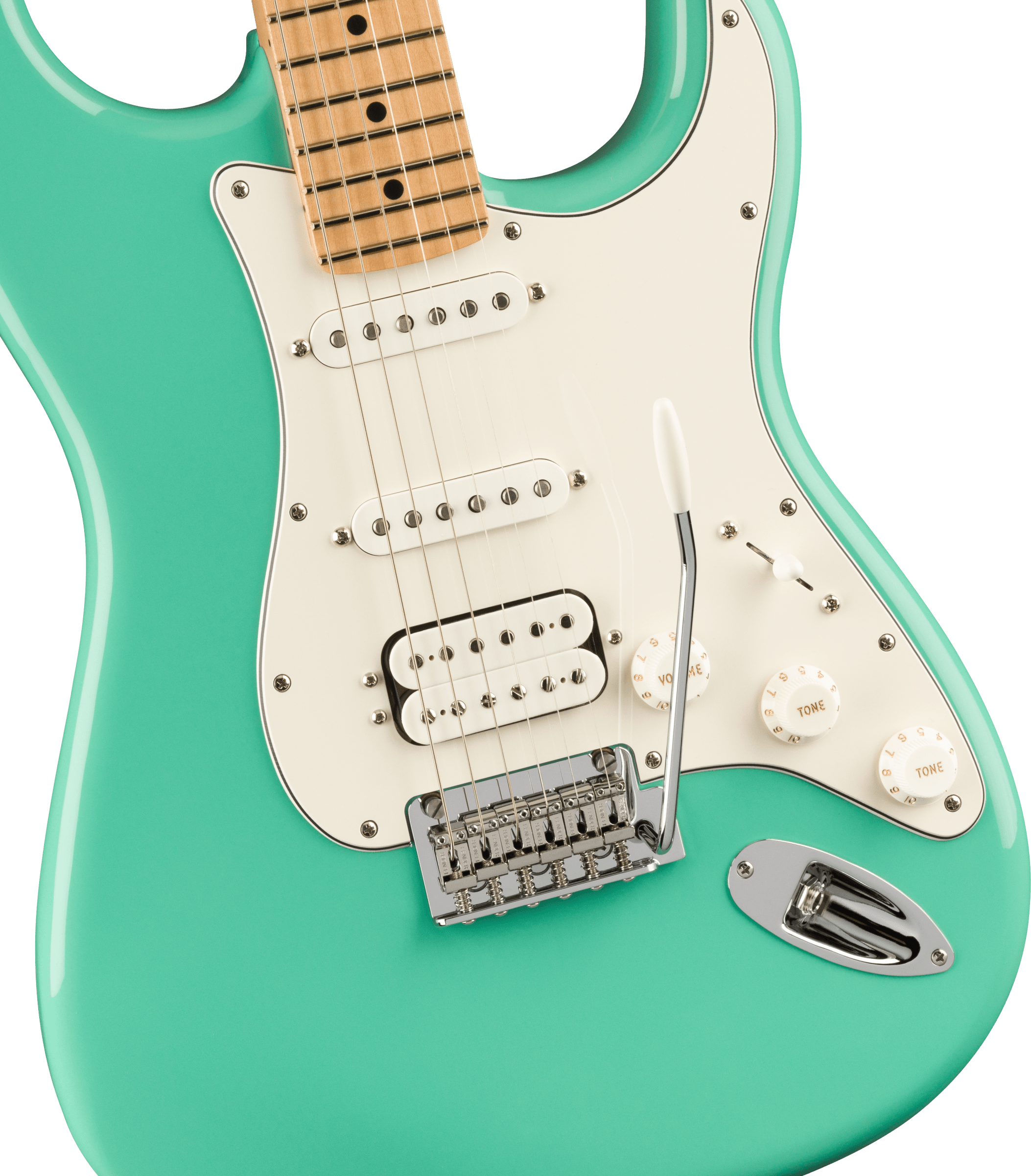 Image of FENDER PLAYER STRAT HSS Maple Neck Seafoam Green