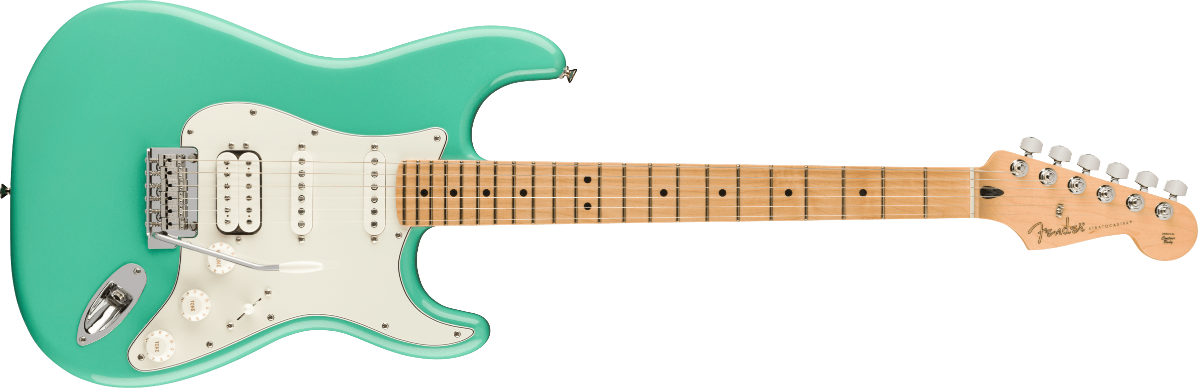 Image of FENDER PLAYER STRAT HSS Maple Neck Seafoam Green