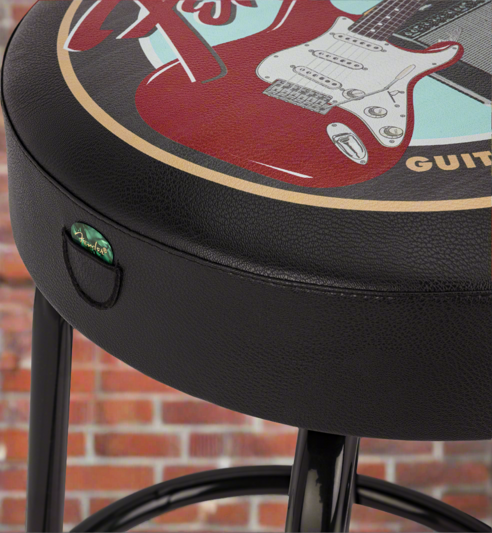 Image of Fender® Guitars & Amps Pick Pouch Barstool, Black, 30