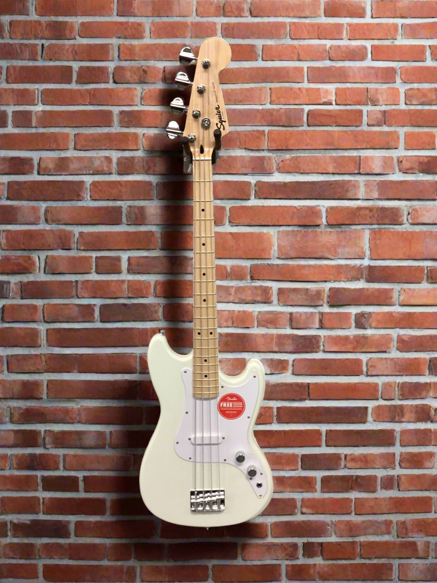 Image of Squier Sonic Bronco Bass Squier Sonic Bronco Bass, Maple Fingerboard, White Pickguard, Arctic White