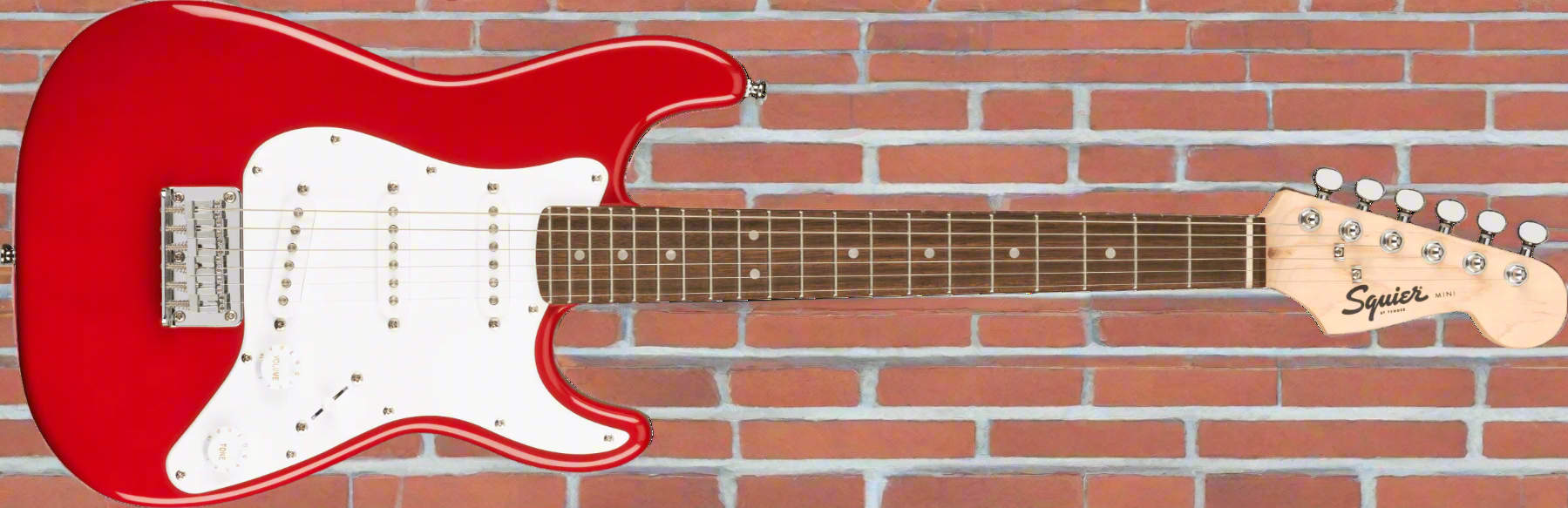Image of Mini Stratocaster®, Laurel Fingerboard, White Pickguard, Dakota Red