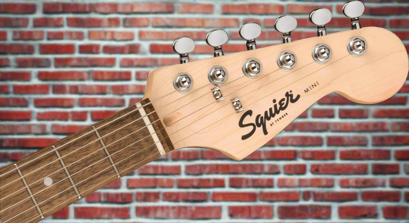 Image of Mini Stratocaster®, Laurel Fingerboard, White Pickguard, Shell Pink