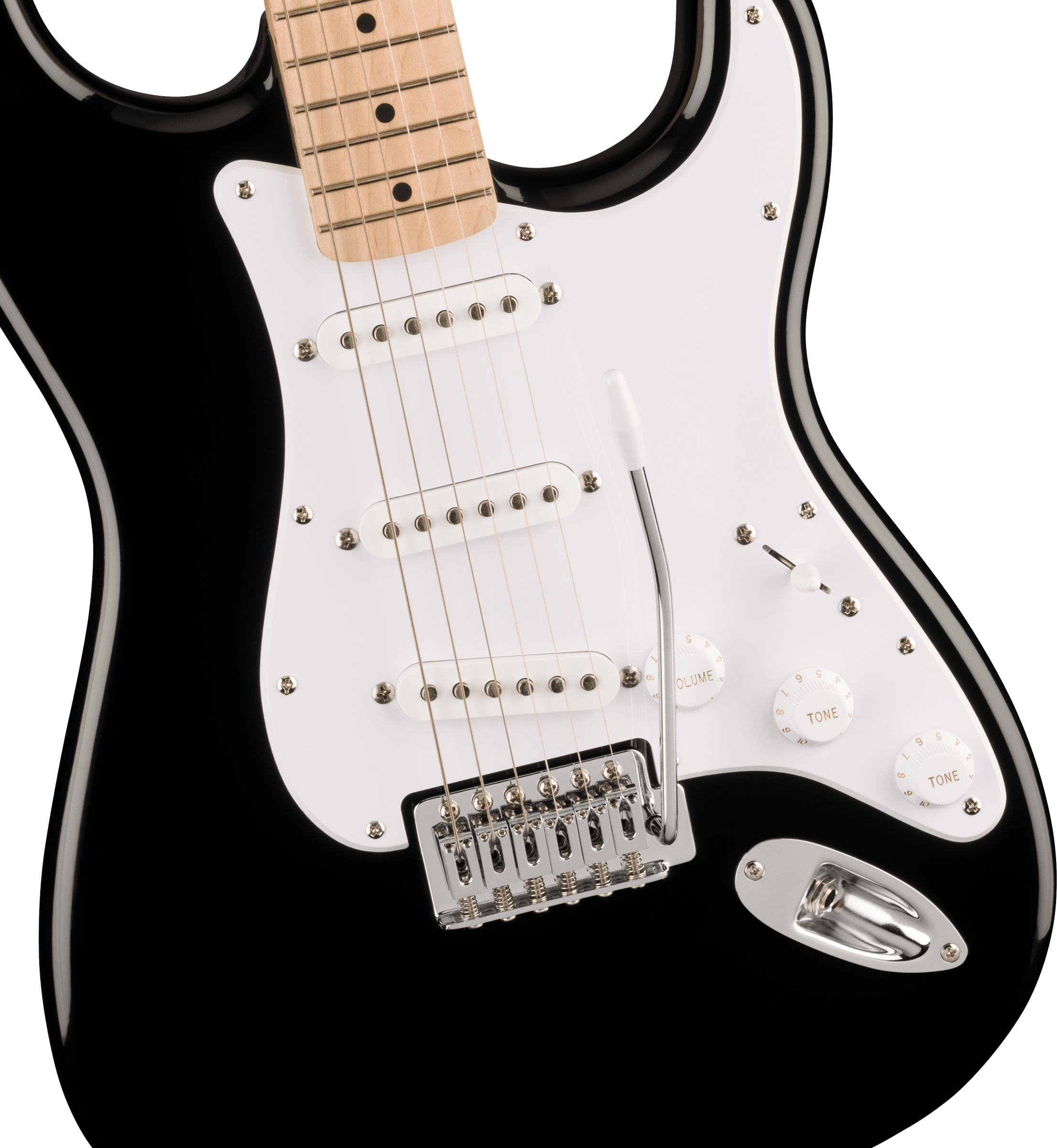 Image of FENDER Squier Sonic® Stratocaster® Pack, Maple Fingerboard, Black, Gig Bag, 10G - 120V Amp