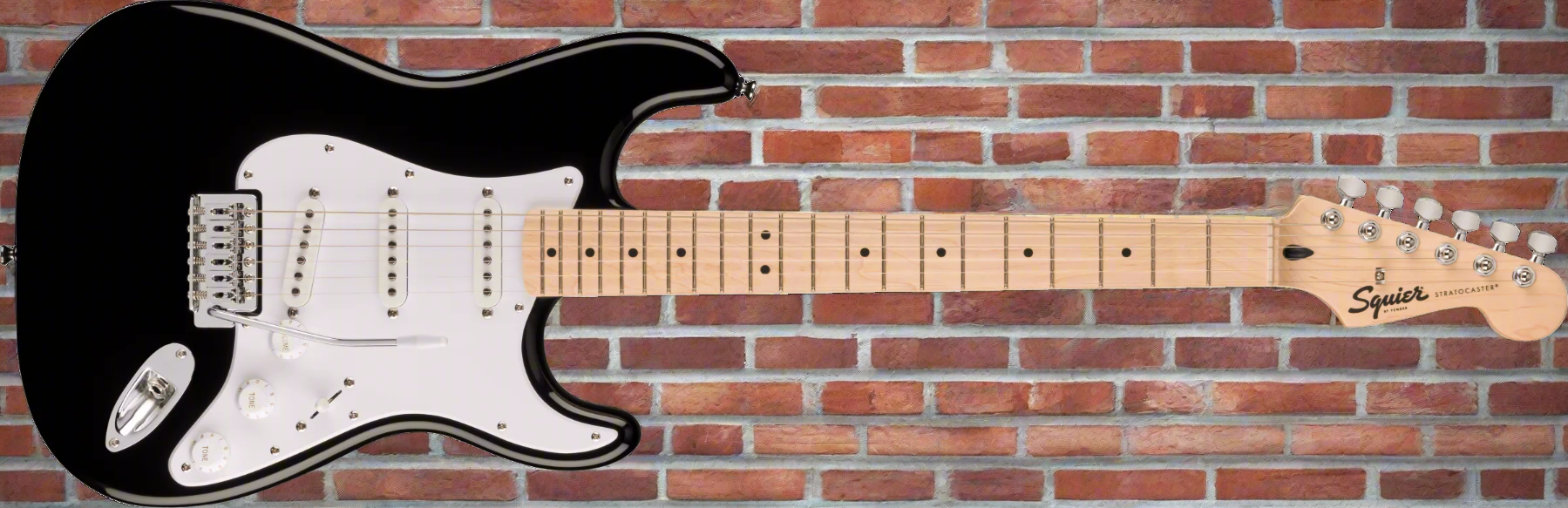 Image of FENDER Squier Sonic® Stratocaster® Pack, Maple Fingerboard, Black, Gig Bag, 10G - 120V Amp