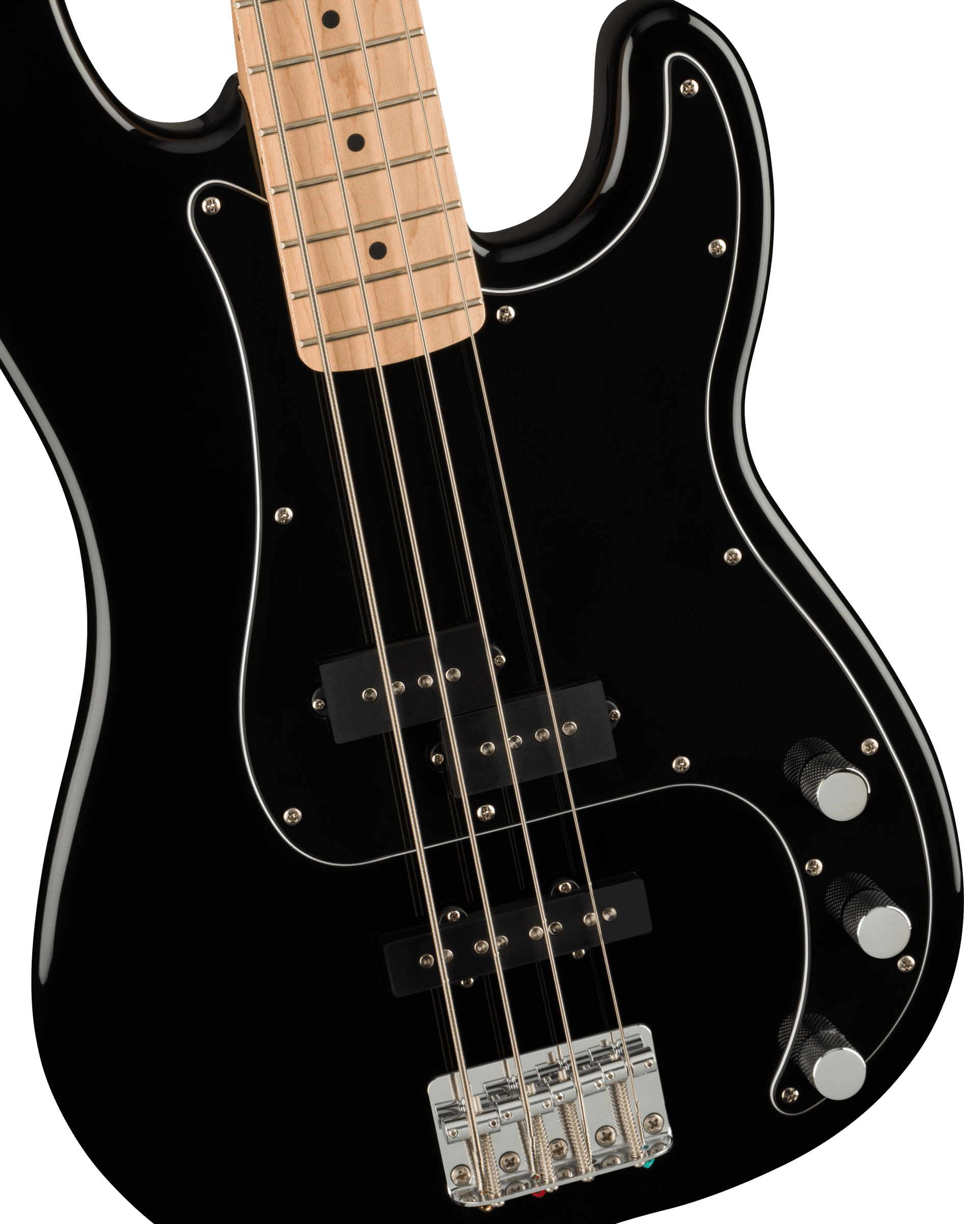 Image of FENDER Affinity Series™ Precision Bass® PJ Pack, Maple Fingerboard, Black, Gig Bag, Rumble 15 - 120V