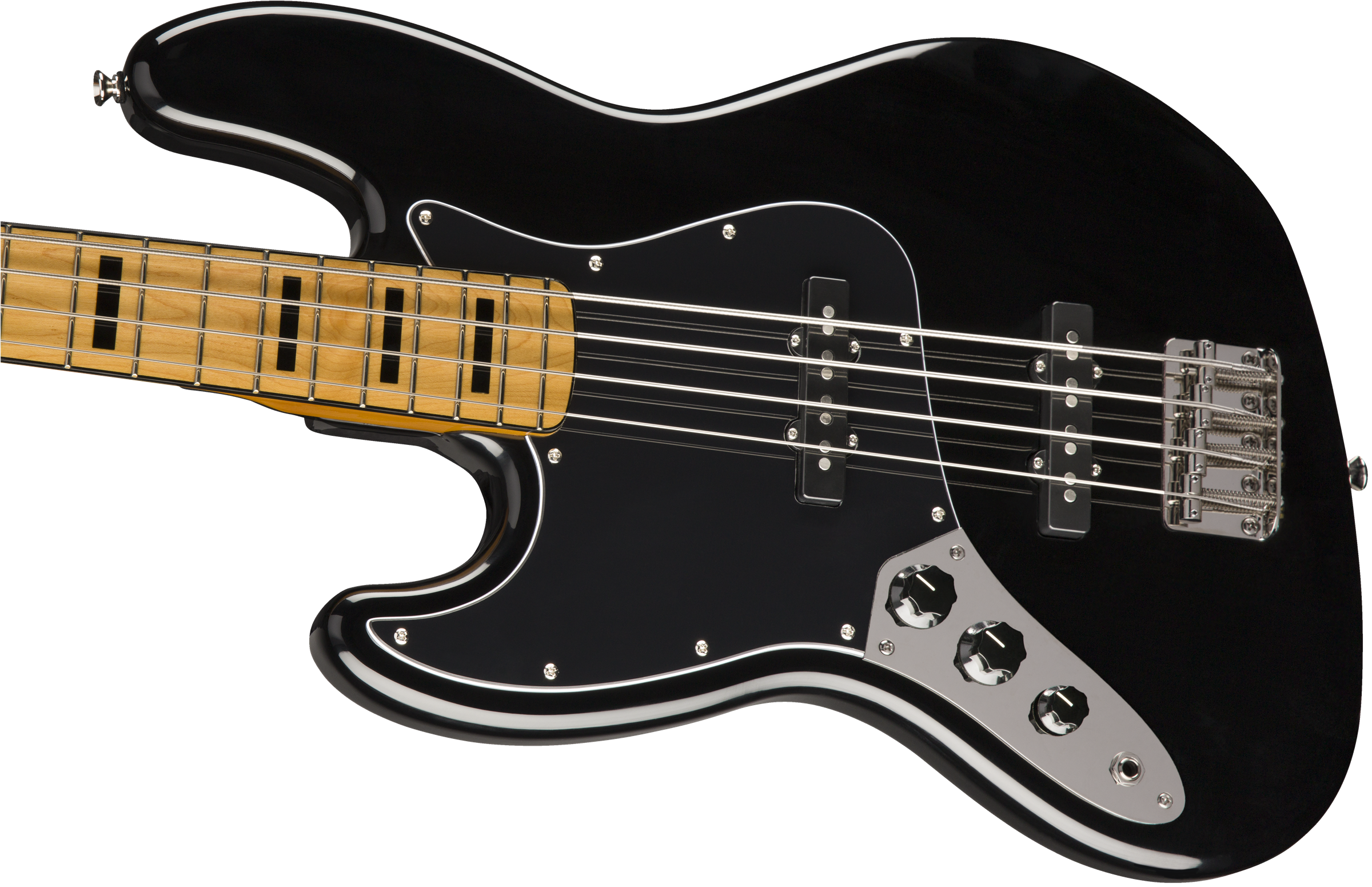 Image of FENDER 
Classic Vibe '70s Jazz Bass® Left-Handed, Maple Fingerboard, Black