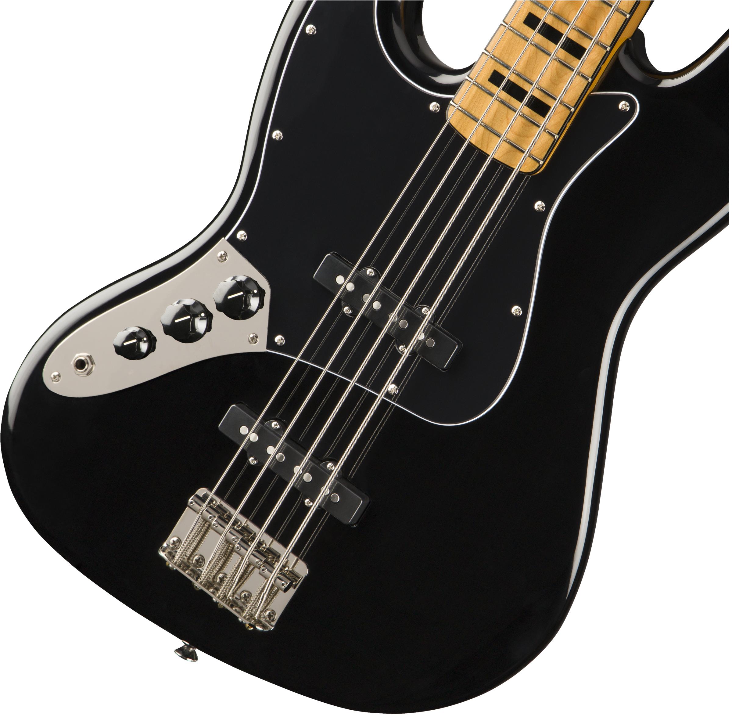 Image of FENDER 
Classic Vibe '70s Jazz Bass® Left-Handed, Maple Fingerboard, Black