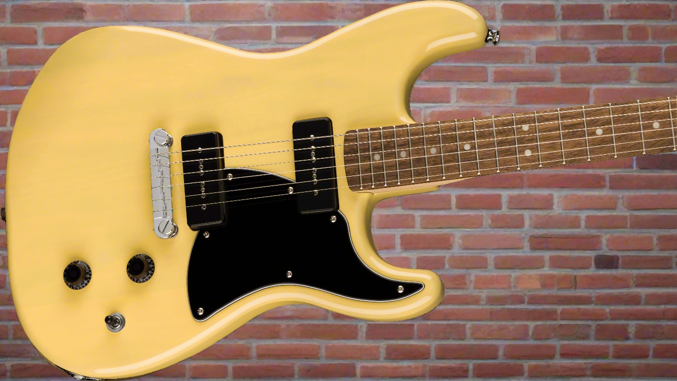 Image of Fender Paranormal Strat-O-Sonic, Laurel Fingerboard, Black Pickguard, Vintage Blonde