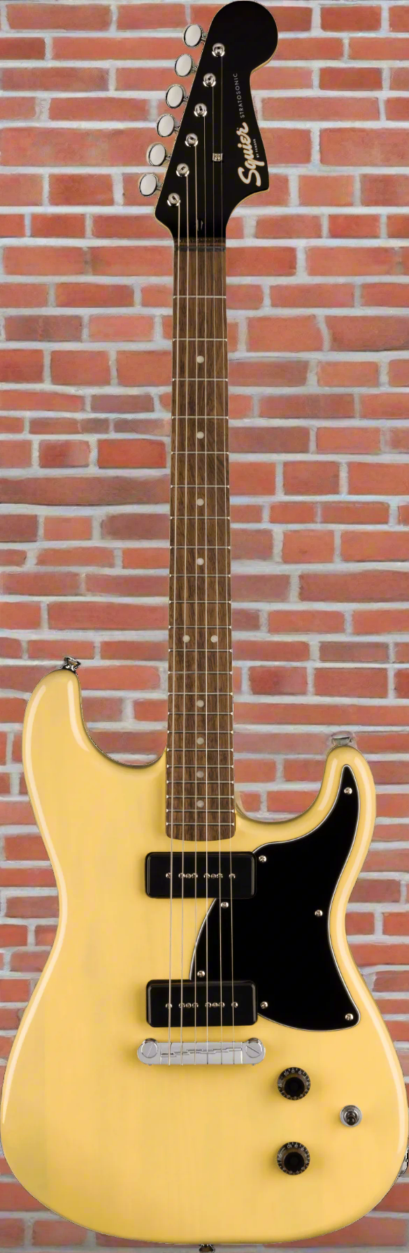 Image of Fender Paranormal Strat-O-Sonic, Laurel Fingerboard, Black Pickguard, Vintage Blonde