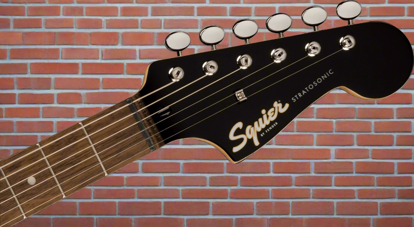 Image of Fender Paranormal Strat-O-Sonic, Laurel Fingerboard, Black Pickguard, Vintage Blonde