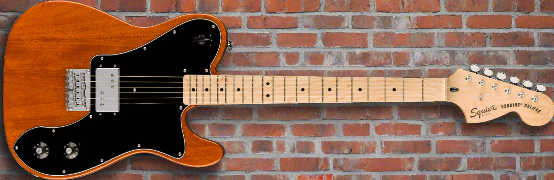 Image of FENDER Paranormal Esquire® Deluxe, Maple Fingerboard, Black Pickguard, Mocha