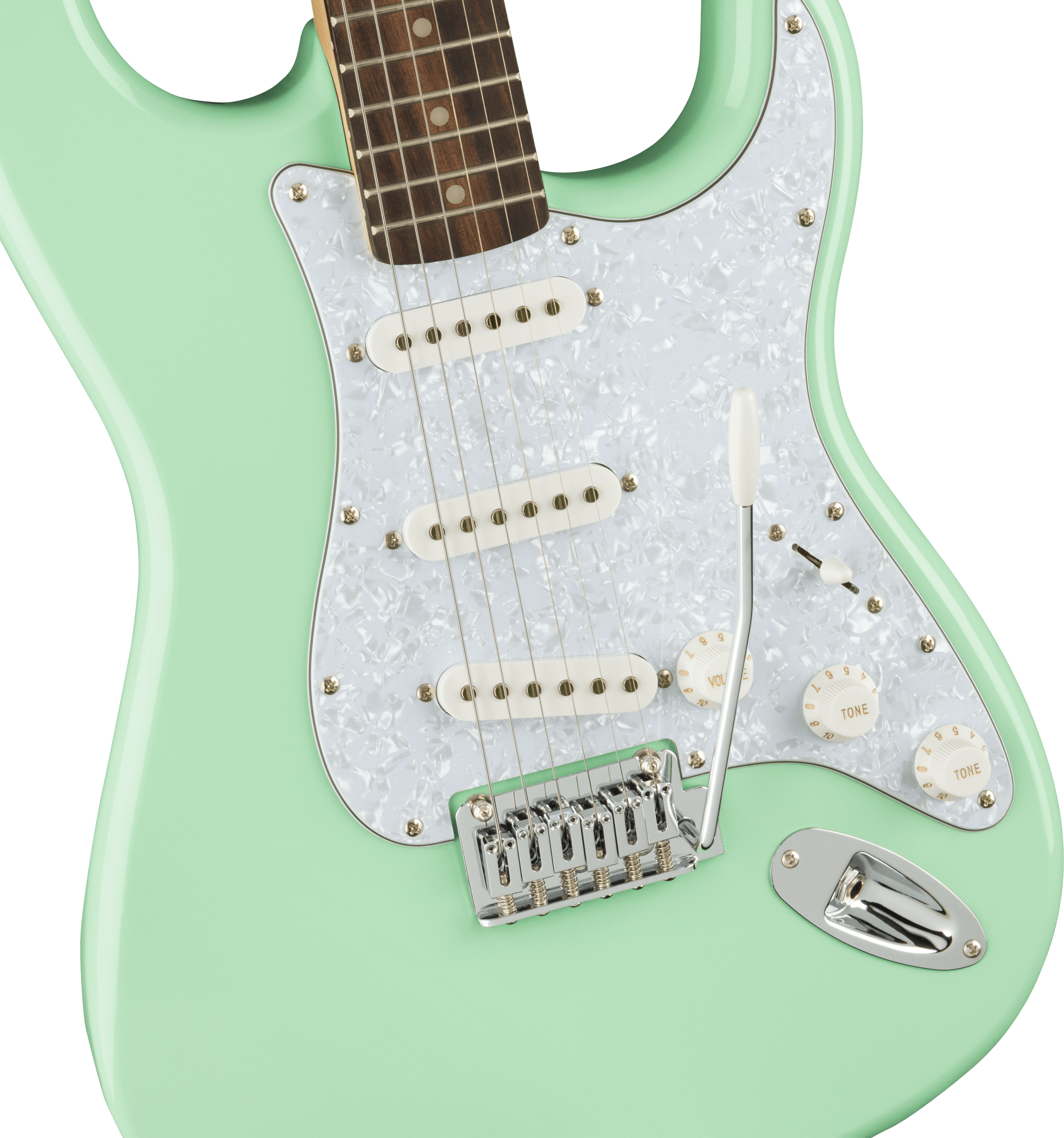 Image of FENDER FSR Affinity Series™ Stratocaster®, Laurel Fingerboard, White Pickguard, Surf Green