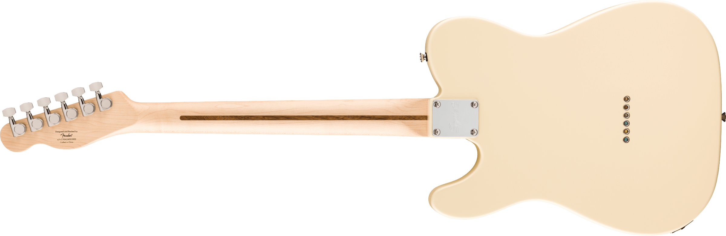 Image of FENDER Affinity Series™ Telecaster® Thinline, Laurel Fingerboard, Black Pickguard, Olympic White