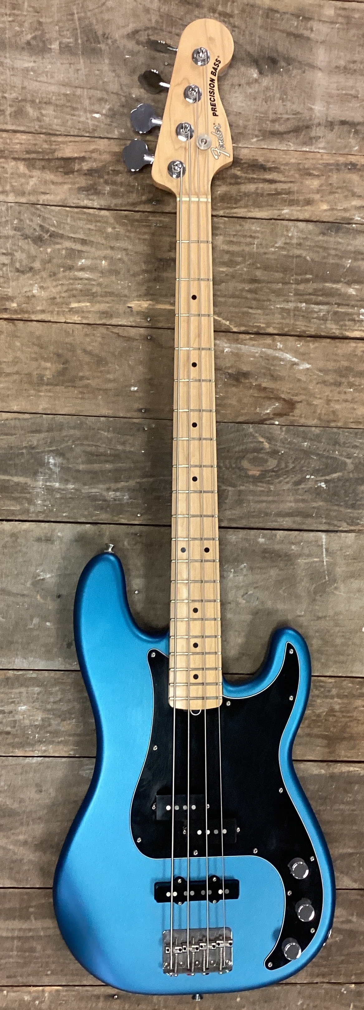 Image of USED Fender American Performer PJ Bass “Satin Lake Placid Blue”