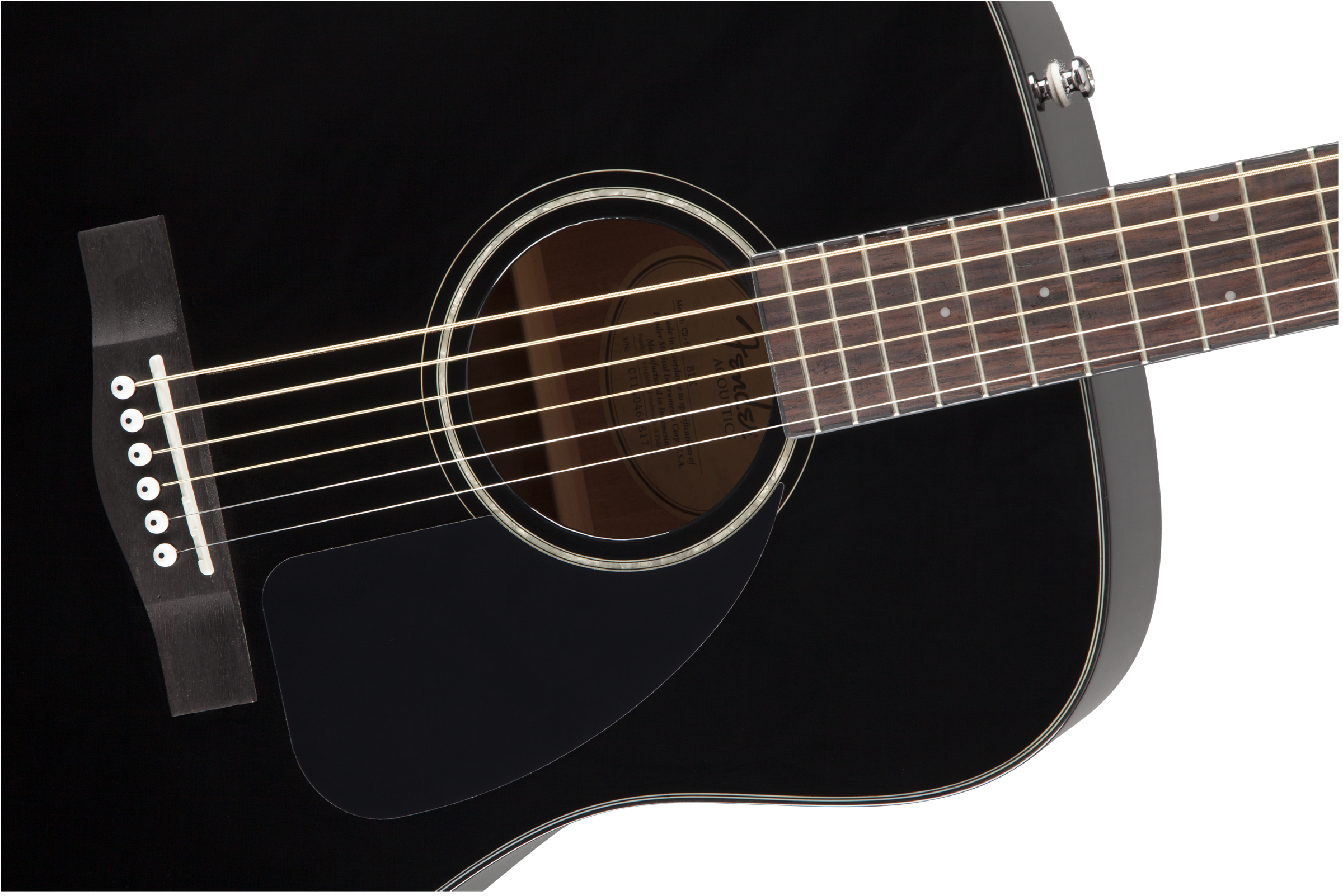 FENDER CD-60 Dreadnought V3 w/Case, Walnut Fingerboard, Black