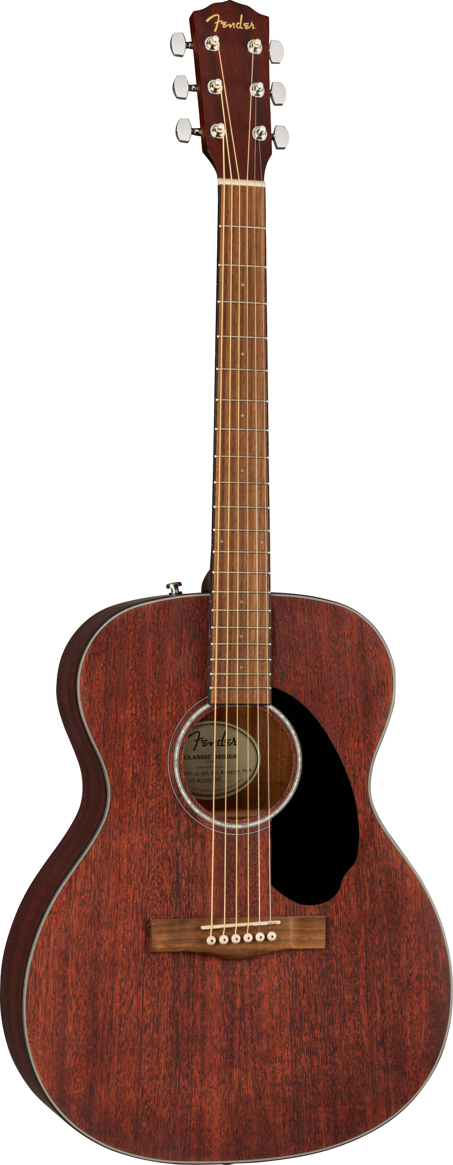 Image of Fender CC-60S All Mahogany Concert Acoustic Guitar Natural