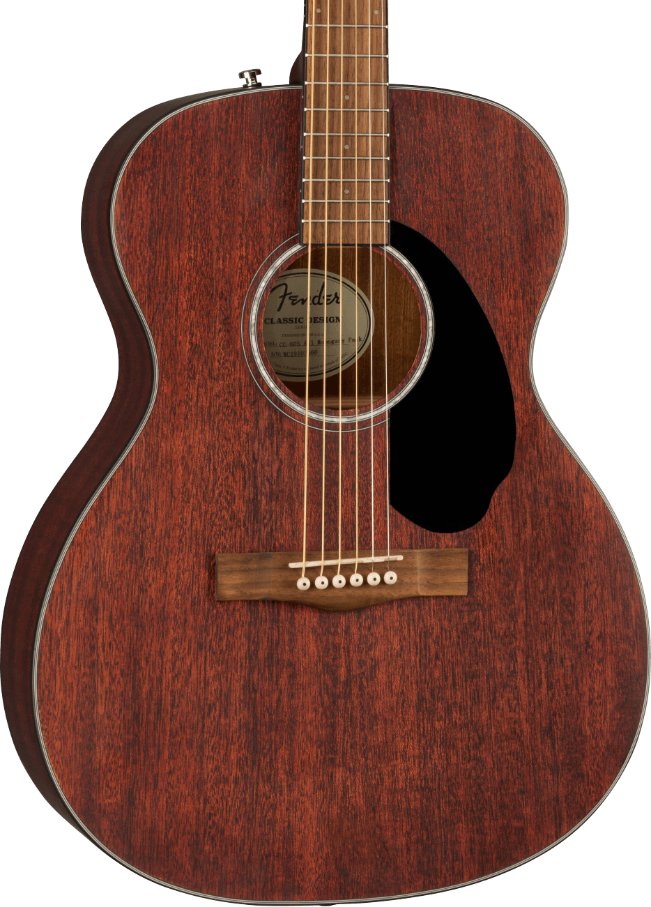 Image of Fender CC-60S All Mahogany Concert Acoustic Guitar Natural
