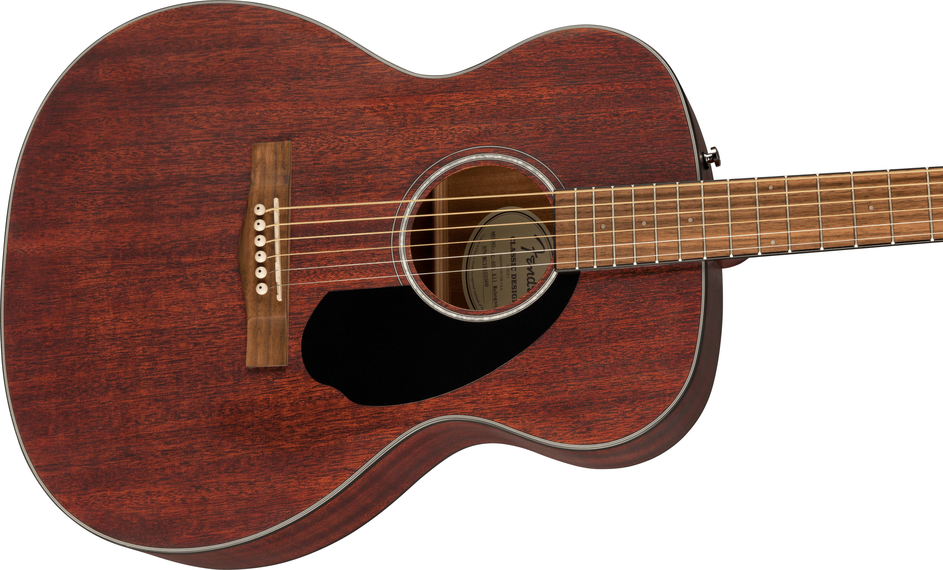Image of Fender CC-60S All Mahogany Concert Acoustic Guitar Natural
