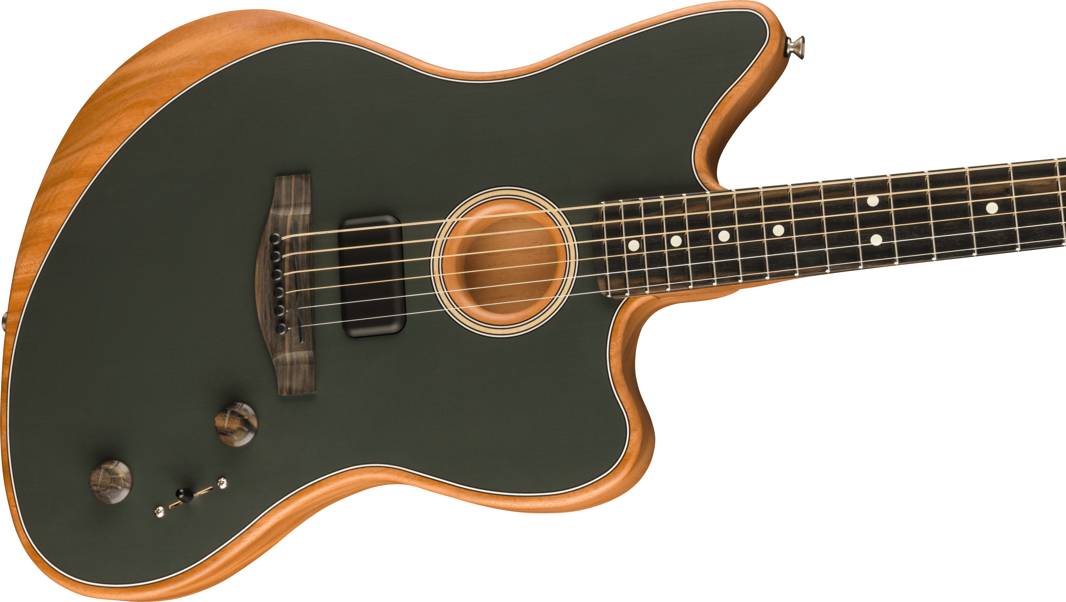 Image of Fender American Acoustasonic Jazzmaster Tungsten Ebony Fingerboard