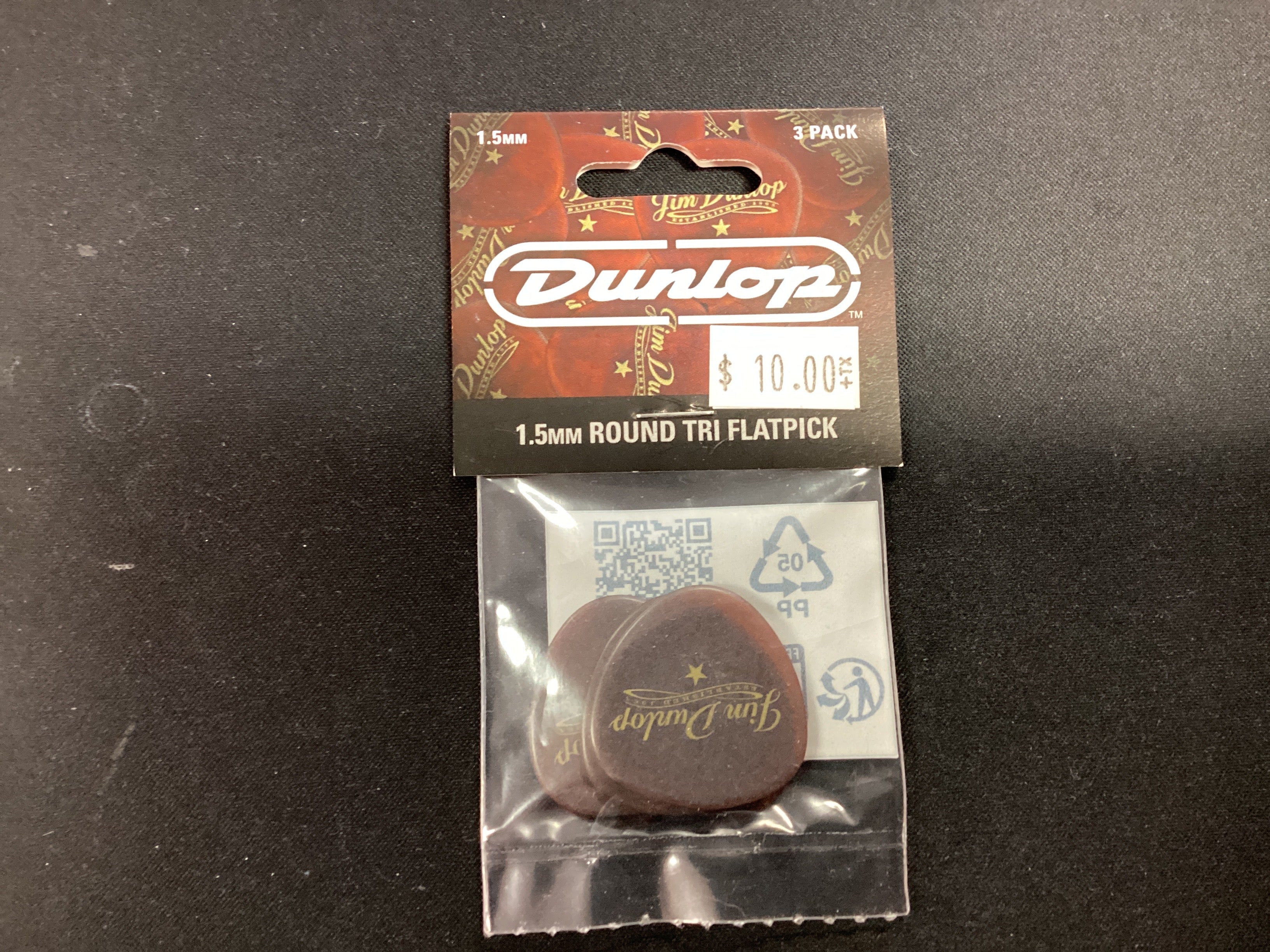 Image of Dunlop Round Tri FlatPick 1.5 (3pk)