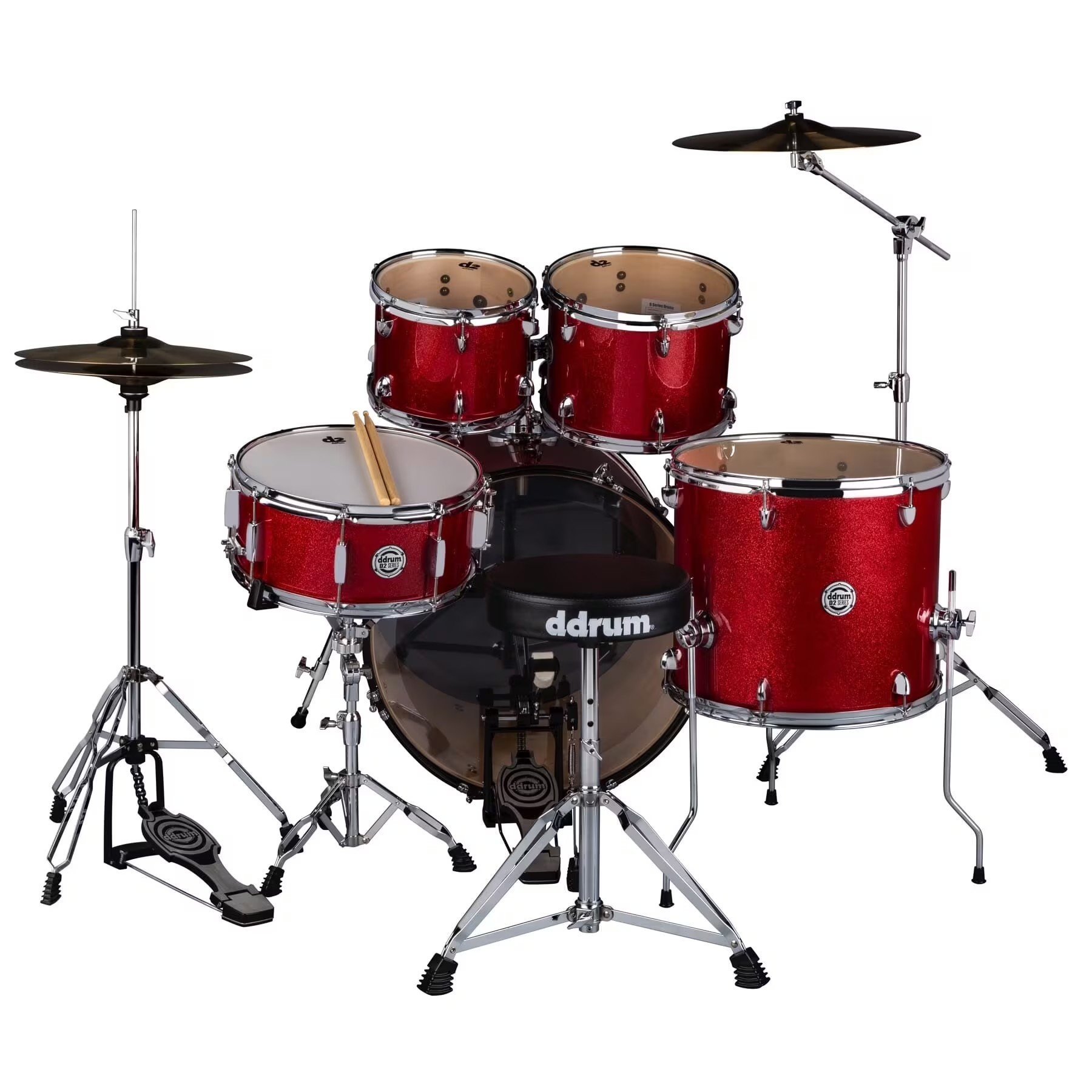 Image of Ddrum~D2 5-piece drum set~w/cymbals~Red Sparkle