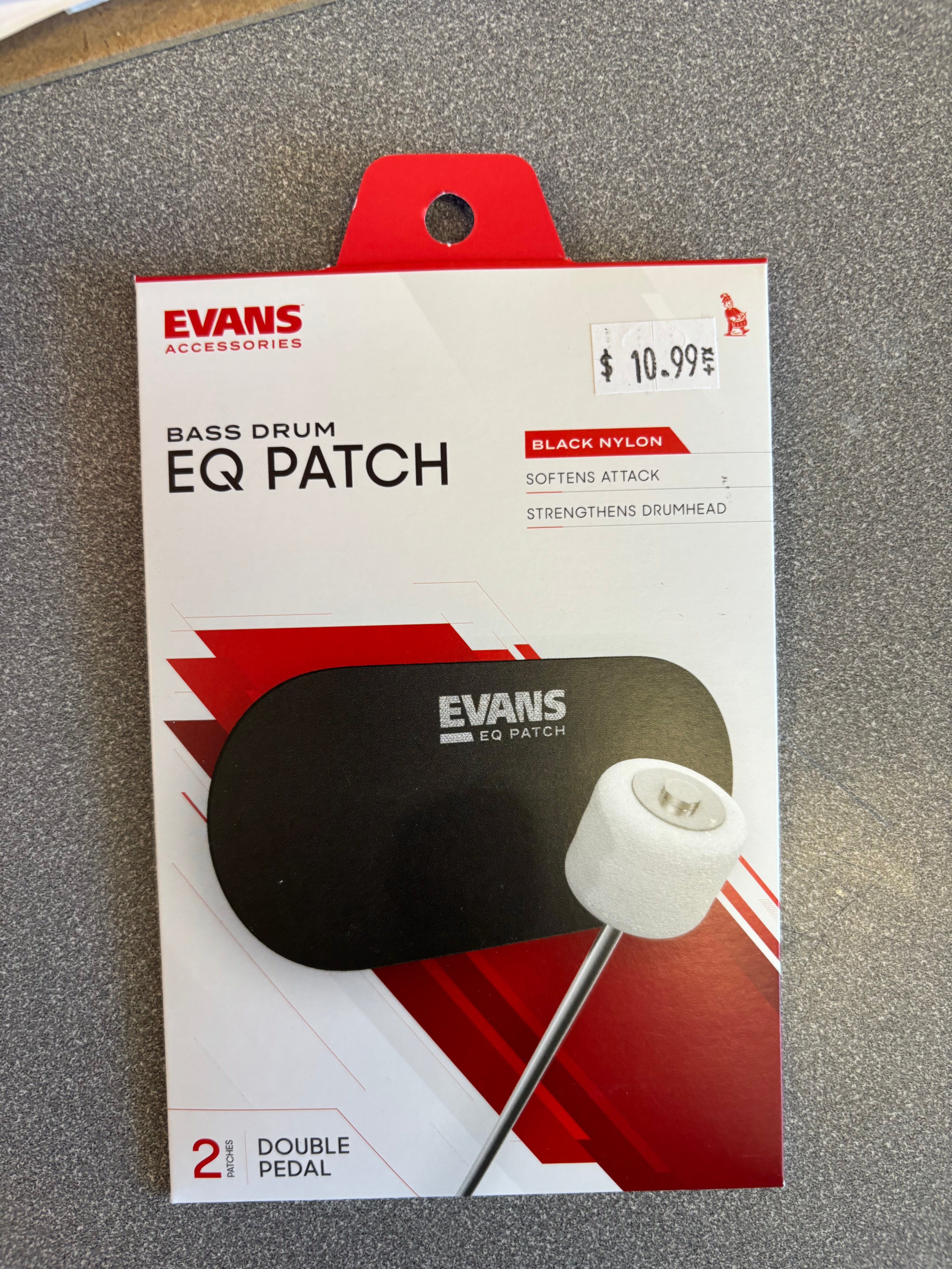 Image of EVANS EQ PATCH Black Nylon Double Patch