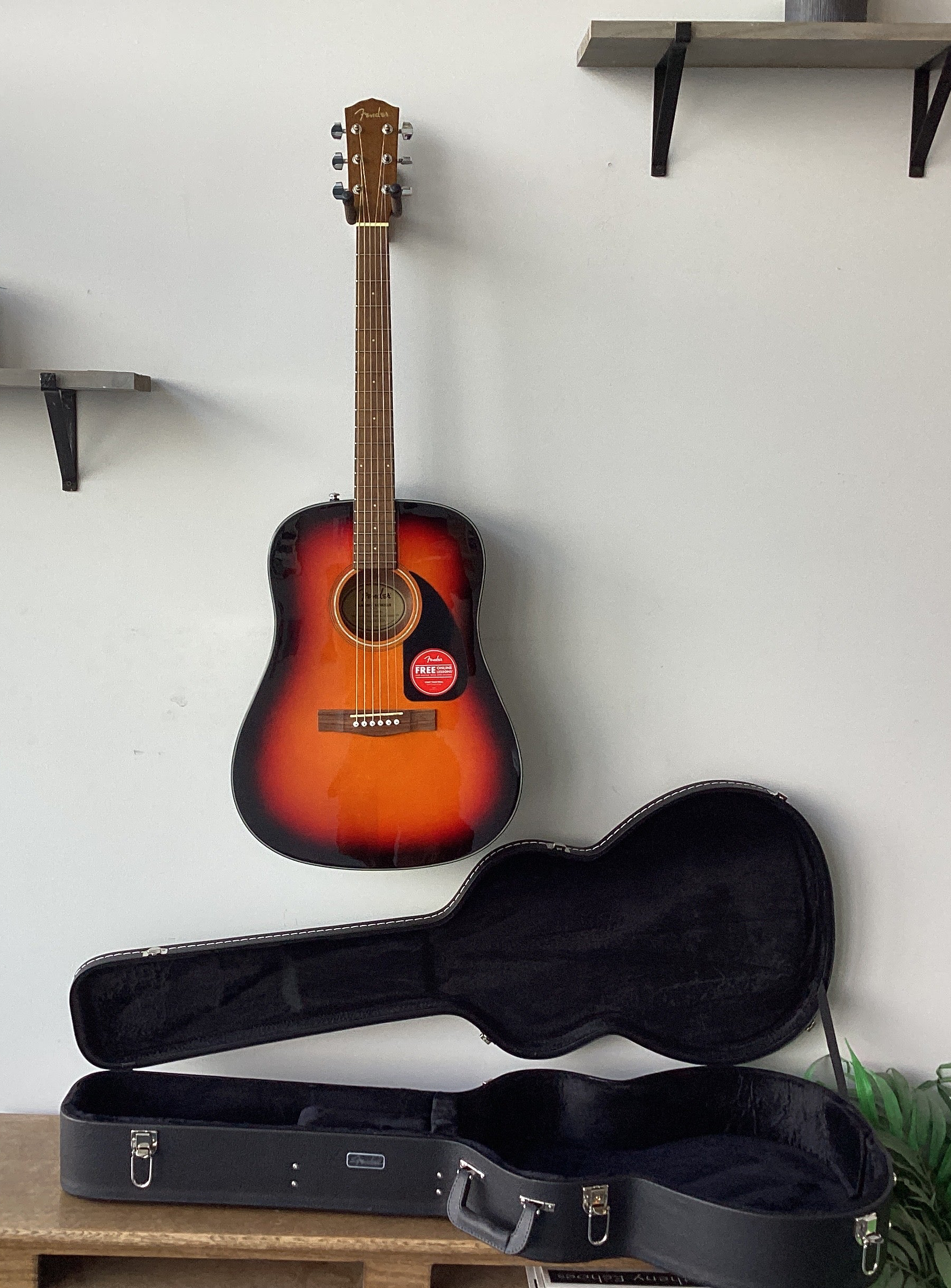 Image of Fender CD-60 Dreadnaught acoustic w/case “Sunburst”