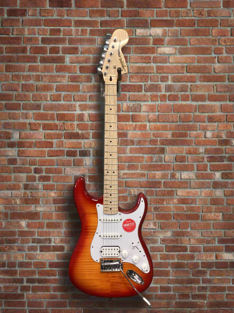 Image of Affinity Series Stratocaster FMT HSS Maple Fingerboard, White Pickguard, Sienna Sunburst