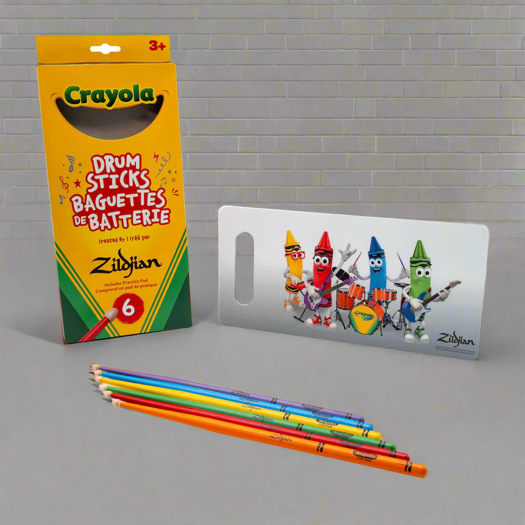 Zildjian x Crayola Pack, 6 Kids Drumsticks & Pad  ZKIDS