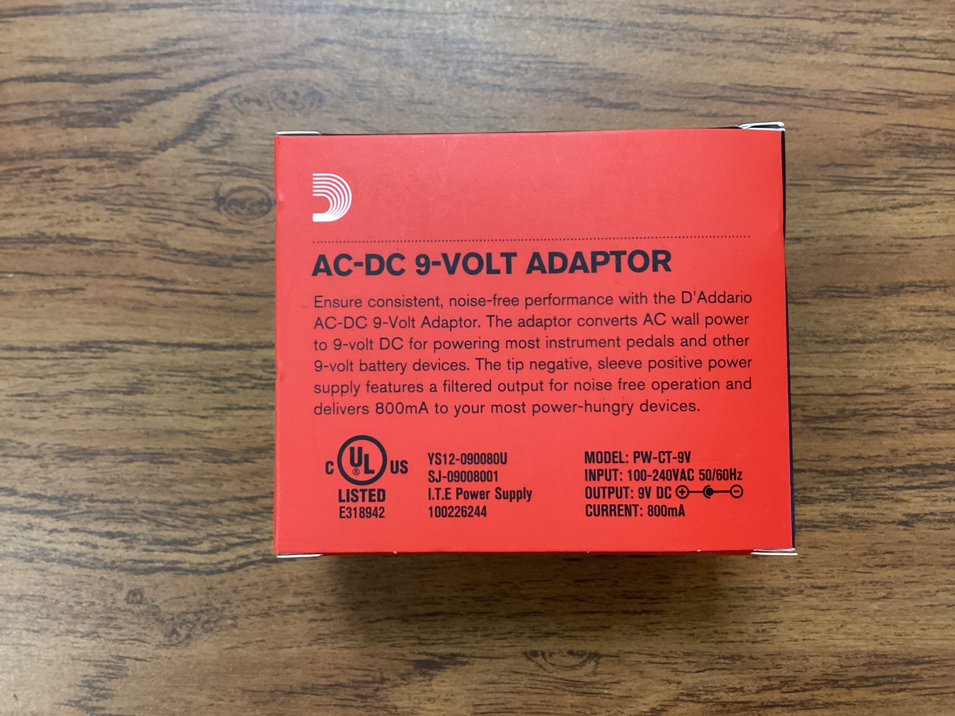 Image of D'Addario 9V Power Adaptor