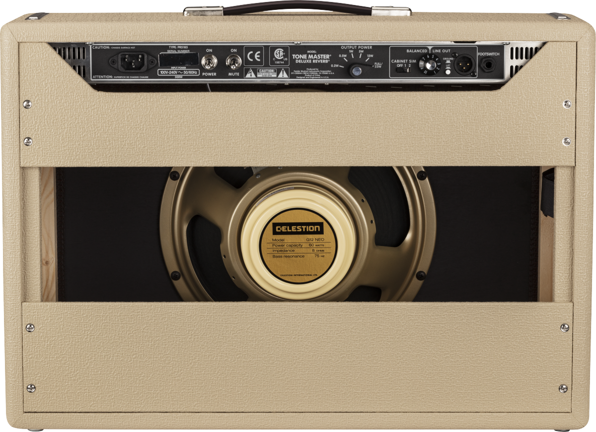 Image of Fender Tone Master Deluxe Reverb Blonde Amplifier 120V
