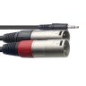Image of Stagg 2-XLRM to 1/8” Stereo Jack Cable~6ft SYC2/MPSB2XM