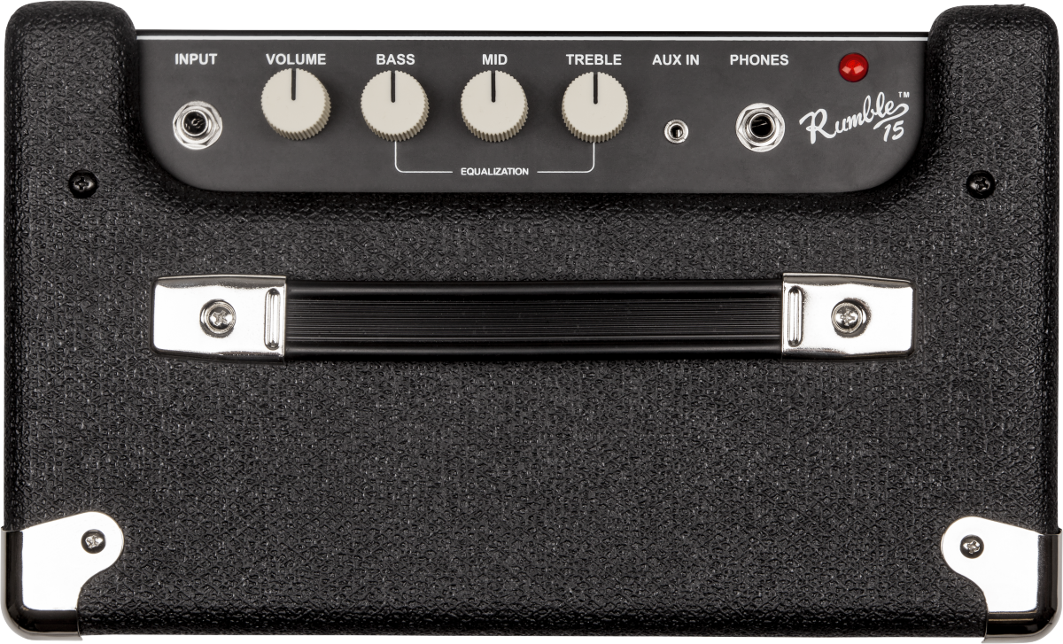 Image of Fender Rumble 15 V3 Bass Combo Amp, Black and Silver