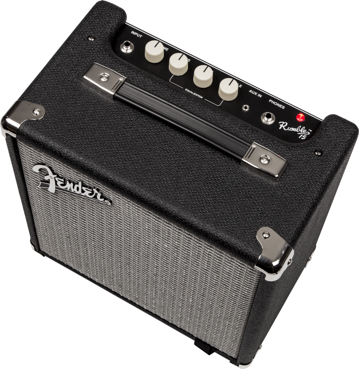 Image of Fender Rumble 15 V3 Bass Combo Amp, Black and Silver