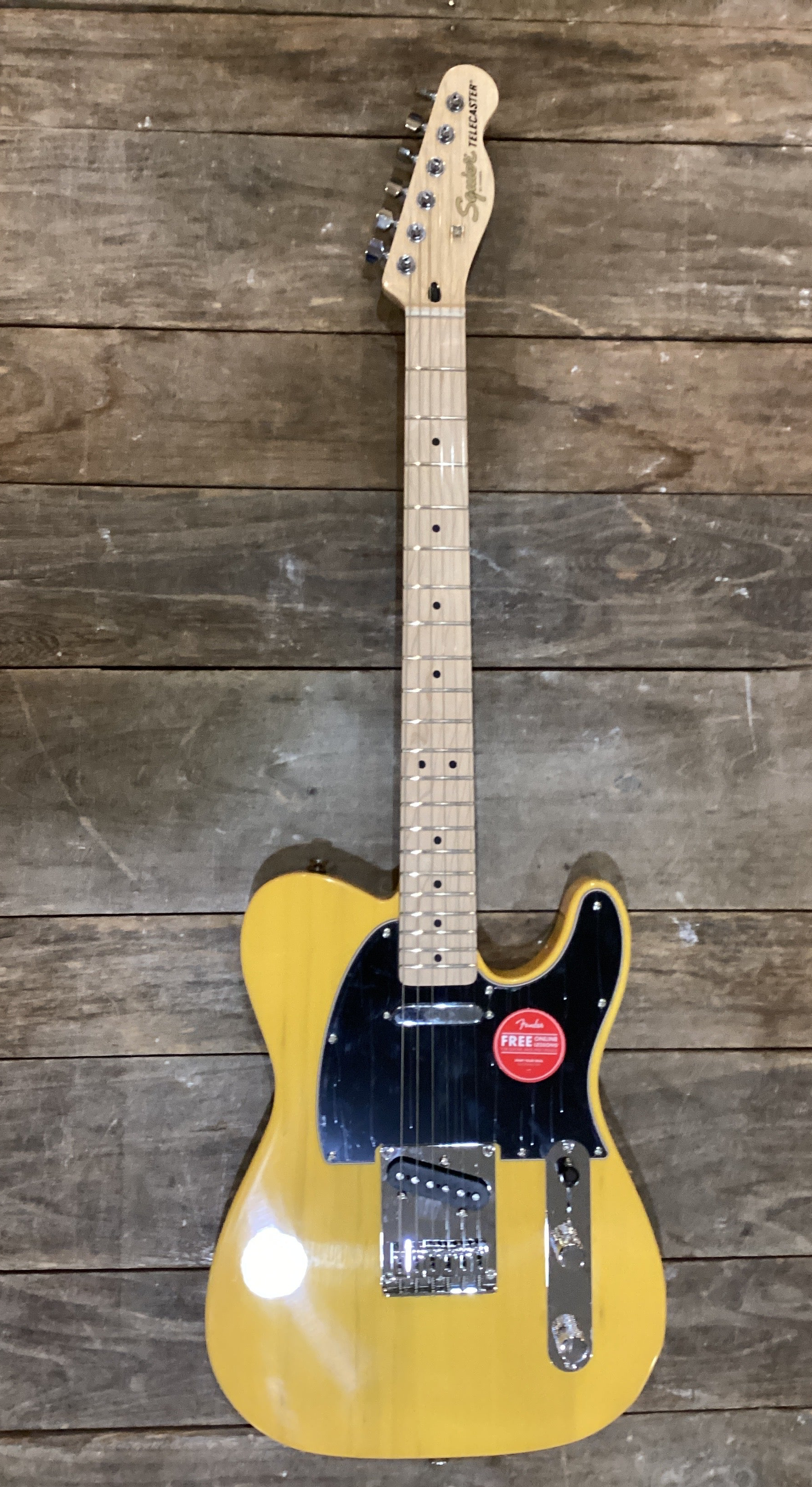 Image of Squier Affinity Series® Telecaster®, Maple Fingerboard, Black Pickguard, Butterscotch Blonde
