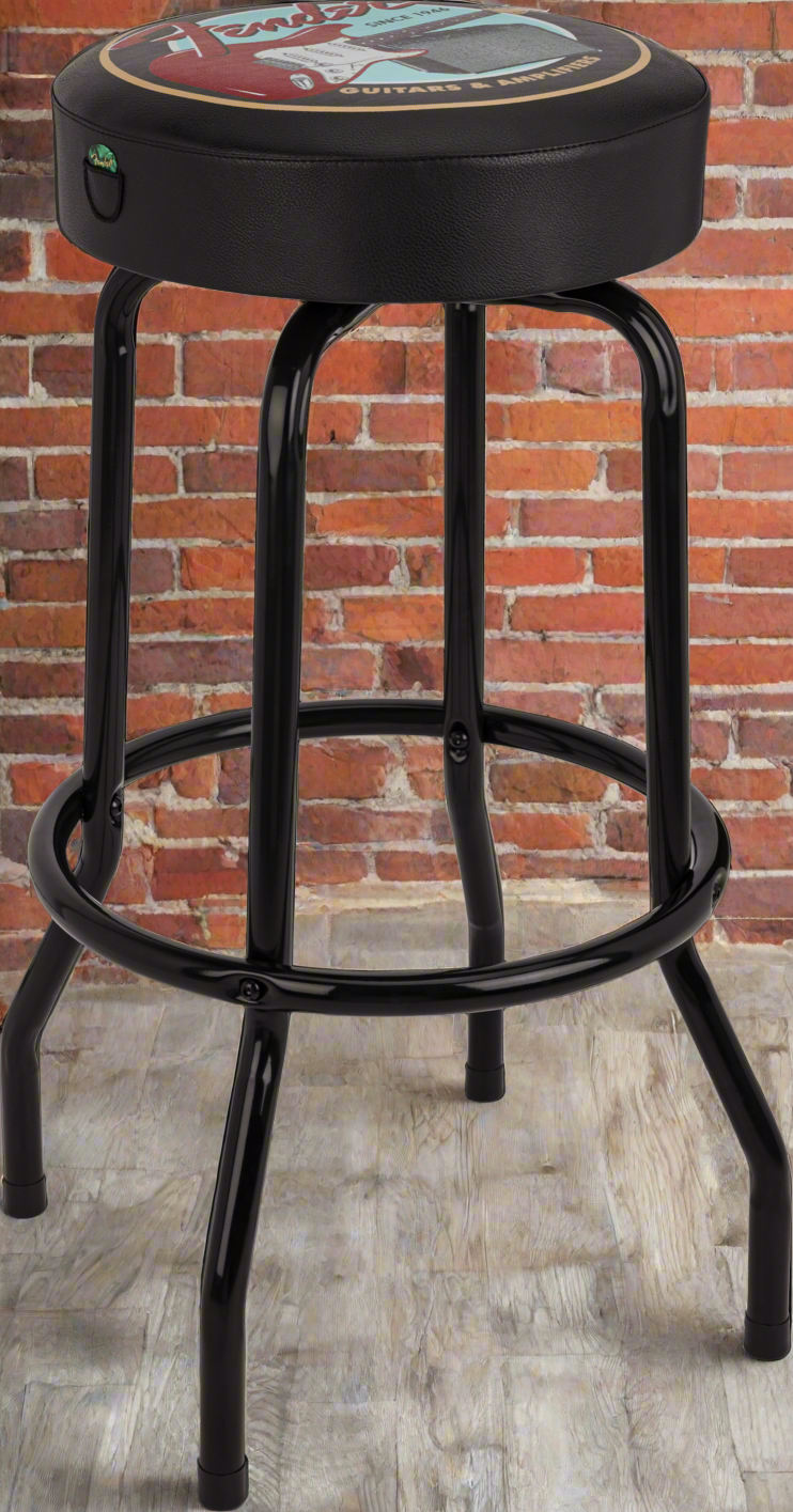 Image of Fender® Guitars & Amps Pick Pouch Barstool, Black, 30