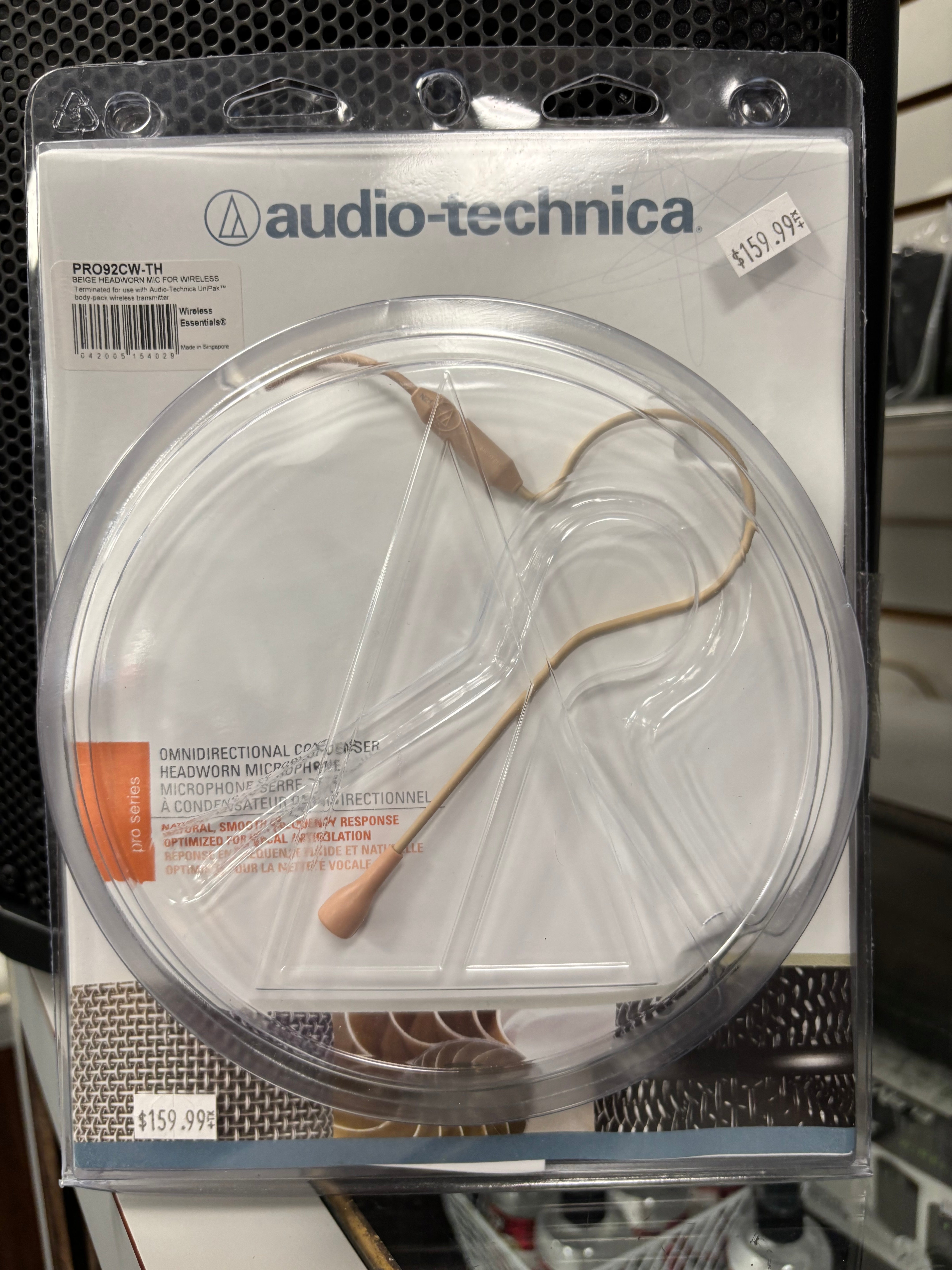 Audio-Technica PRO 92cW Headworn Microphone for Audio-Technica Wireles ...