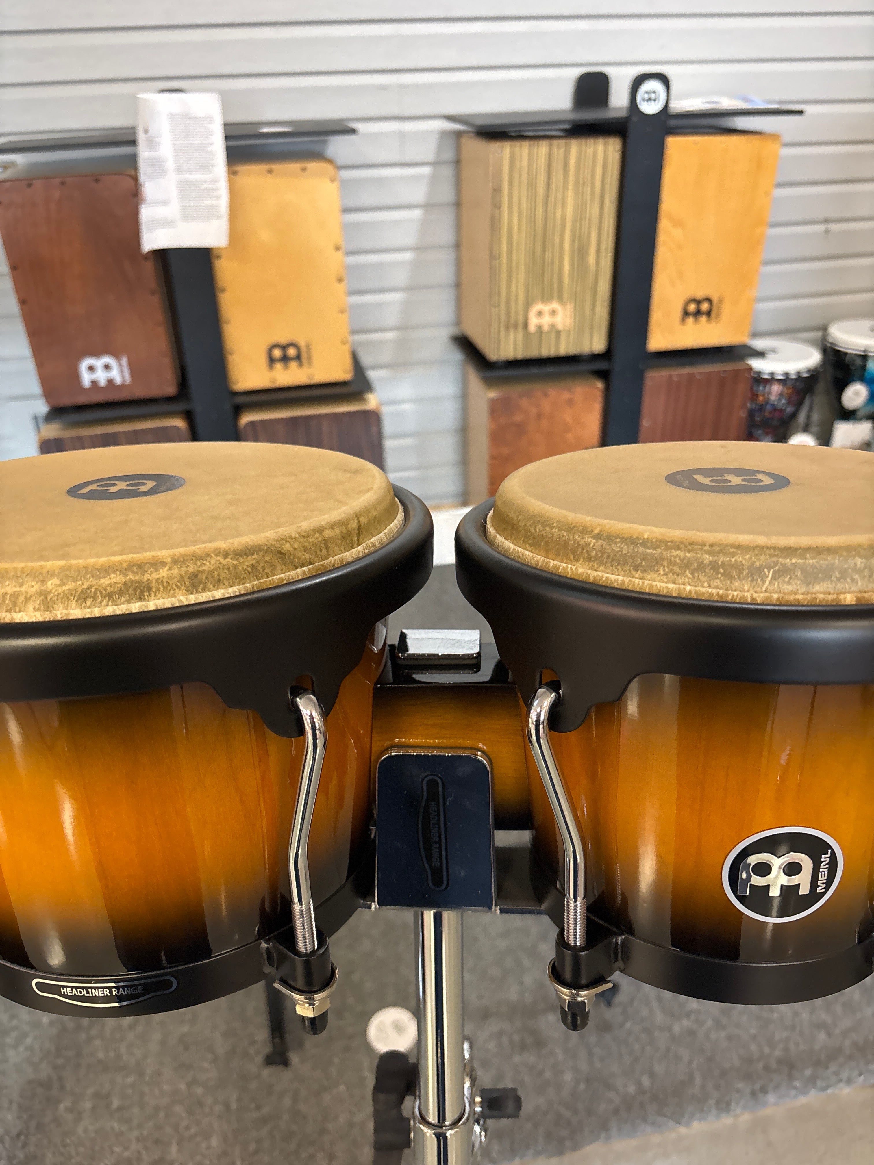 Image of Meinl HB100VSB Headliner Series Vintage Sunburst Bongo Stand not included