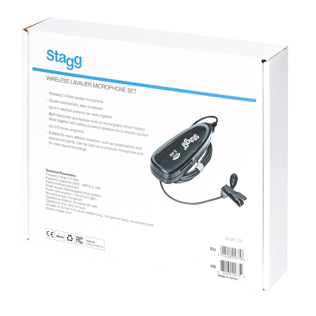 Image of Stagg SUW-12L 2.4GHz Wireless Lavalier Microphone Set