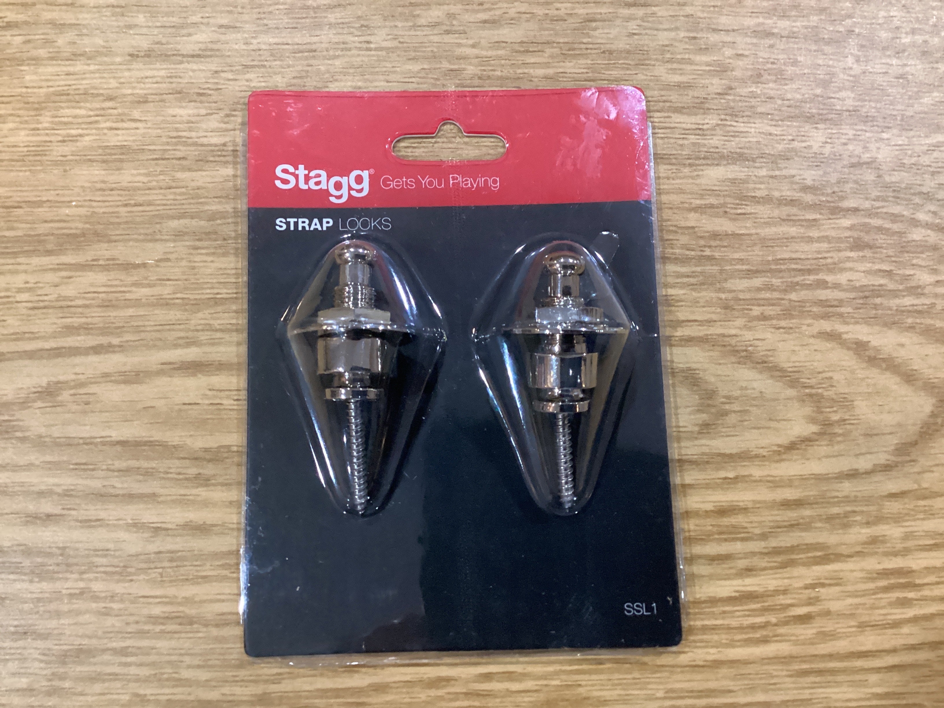 Image of Stagg SSL1 CR Chrome Guitar Strap Buttons and Locks