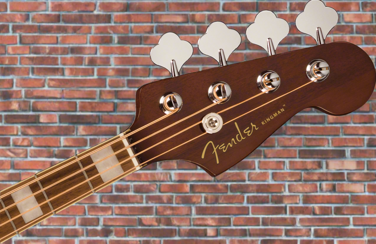 Image of FENDER Kingman™ Bass, Walnut Fingerboard, Black Pickguard, Shaded Edge Burst