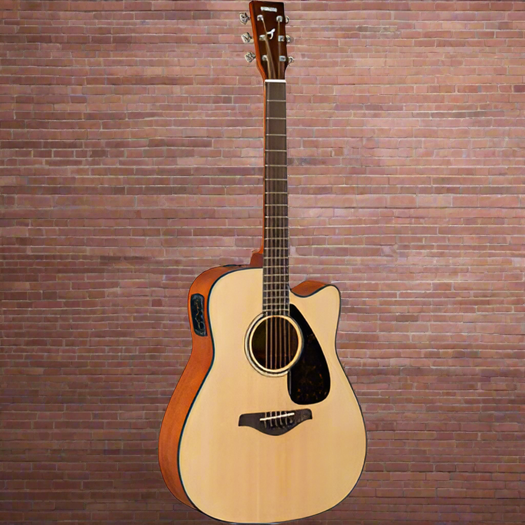 Image of YAMAHA  FGX800C NATURAL FOLK ACOUSTIC ELECTRIC GUITAR SOLID TOP
