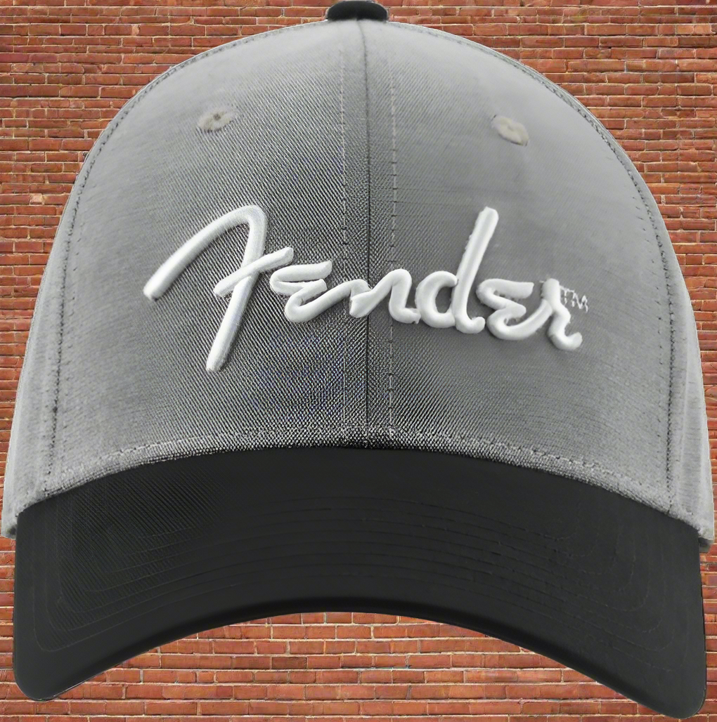 Image of Fender® Hipster Dad Hat, Gray and Black, One Size Fits Most