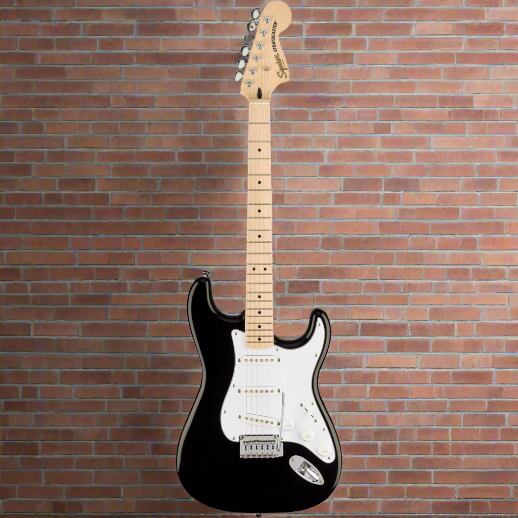 Image of FENDER Affinity Series™ Stratocaster®, Maple Fingerboard, White Pickguard, Black