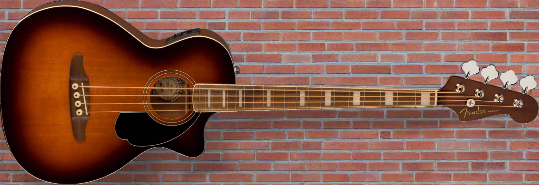 Image of FENDER Kingman™ Bass, Walnut Fingerboard, Black Pickguard, Shaded Edge Burst