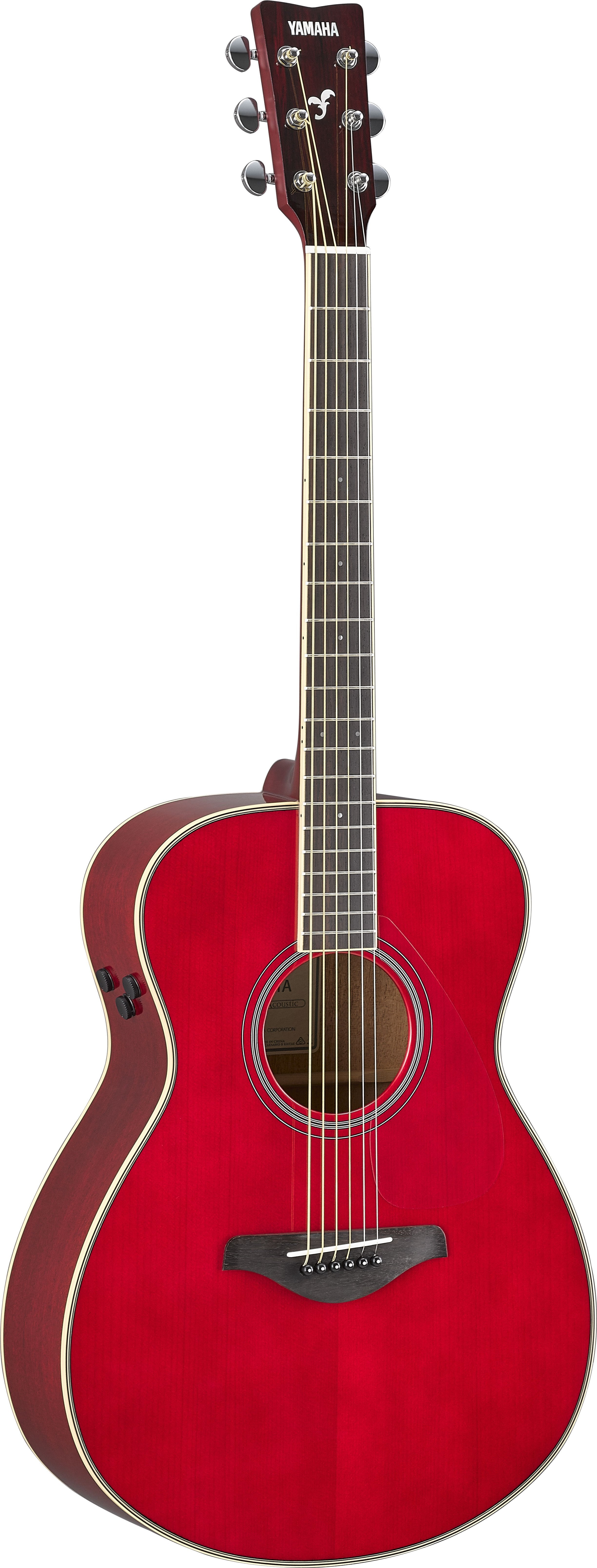 YAMAHA FS TransAcoustic  Guitar, Ruby Red