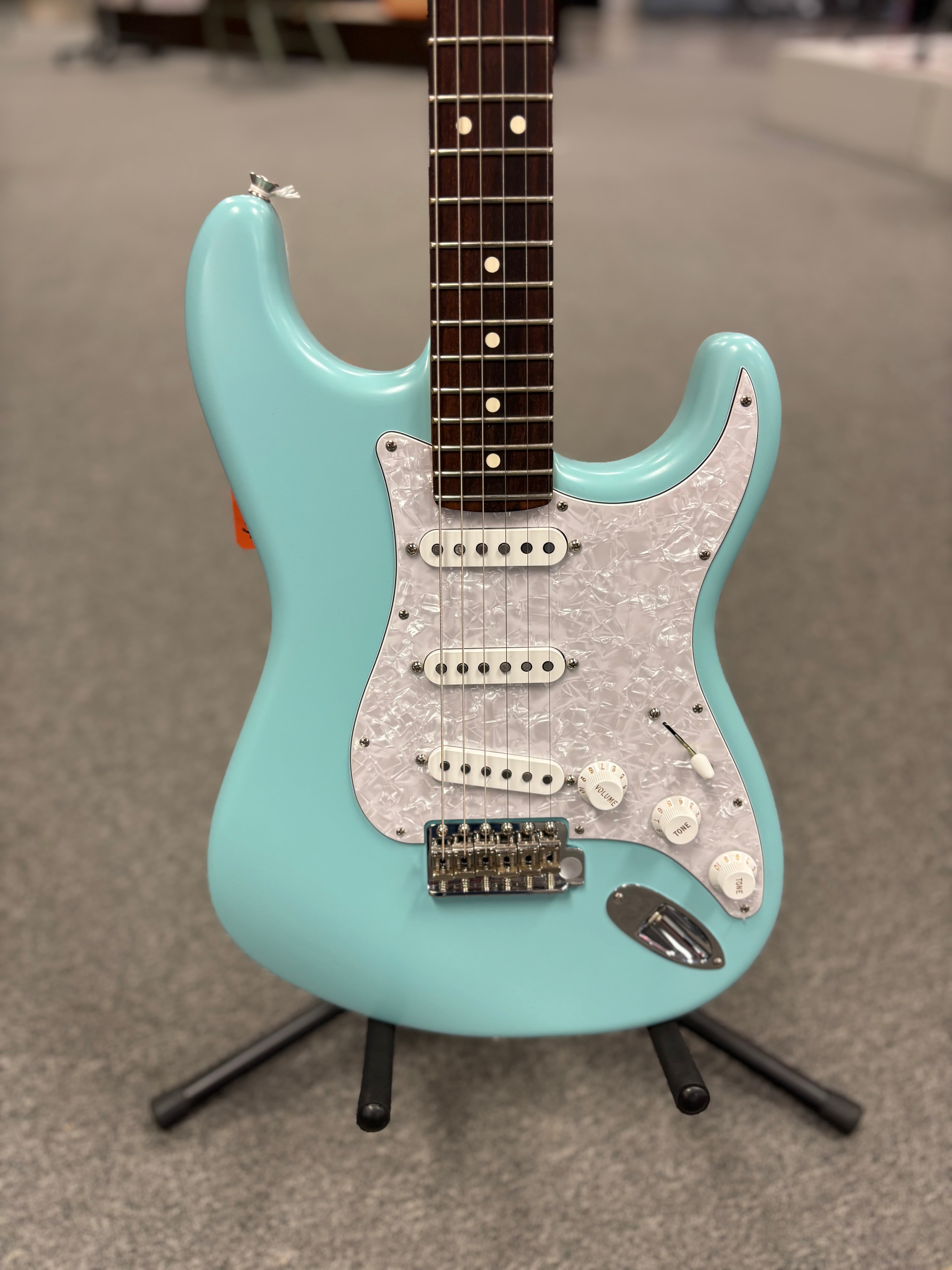 Image of Fender Limited Edition Cory Wong Stratocaster Daphne Blue with case